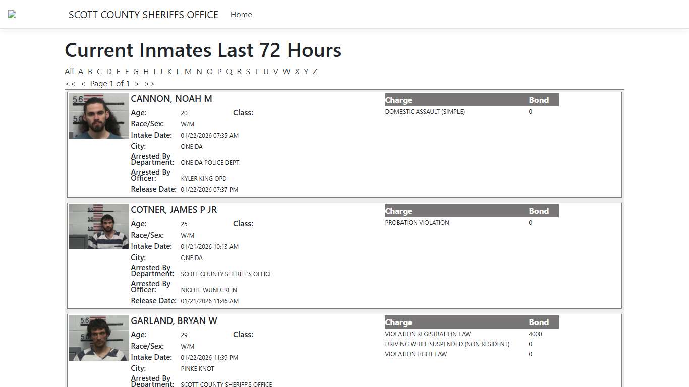 Inmates - ISOMS Portal